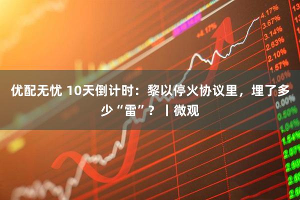 优配无忧 10天倒计时：黎以停火协议里，埋了多少“雷”？丨微观