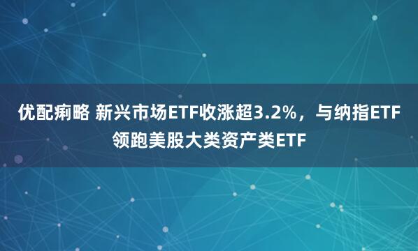 优配痢略 新兴市场ETF收涨超3.2%，与纳指ETF领跑美股大类资产类ETF